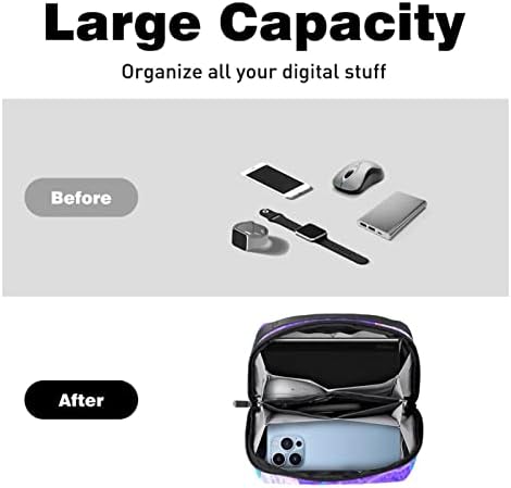Prijenosni elektronički organizator-torba za torbe, torba za pohranu HDD-a, kartica, punjača, banke za napajanje, slušalica