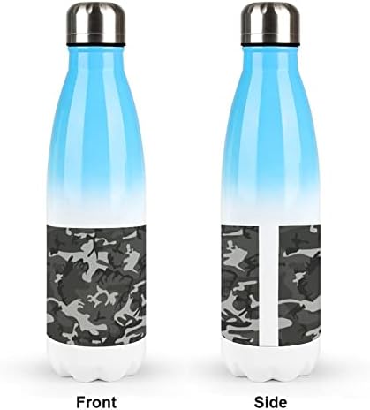 Siva kamuflaža 17oz Sportska boca vode od nehrđajućeg čelika Vakuum izolirana Cola oblik za višekratnu upotrebu sportske tikvice