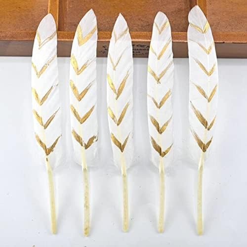 50pcs zlatno večernje pačje pero za rukotvorine prirodno vjenčano perje za izradu nakita 10cm - 15cm - 10pcs-a