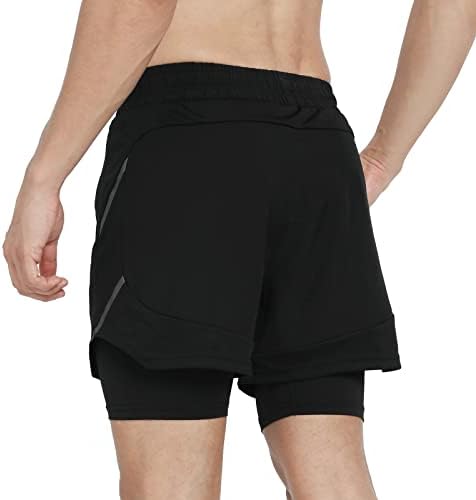 Muške kratke hlače za aktivno trčanje 92 u 1 s 2 džepa s patentnim zatvaračem 9191