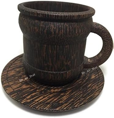 1 PC Drvena šalica za kavu ručno izrađena šalica s ručicom za kavu, čaj, pivo